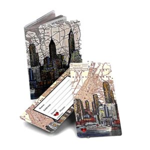 New York City Skyline Travel Set- Passport Cover + 2 Large Luggage Tags