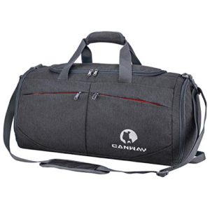 Canway Sports Gym Bag, Travel Duffel bag with Wet Pocket & Shoes Compartment