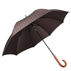 Kobold Wooden J Handle Classic Automatic Open Stick Umbrella Windproof