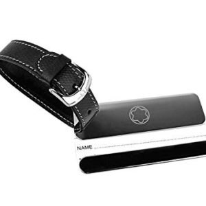 MONTBLANC LIFESTYLE ACCESSORIES LUGGAGE TAG STEEL & LEATHER