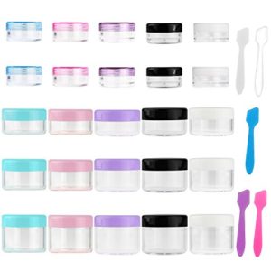 Accmor 25 Pieces Acrylic Containers with Lids 3/5/10/15/20 Gram