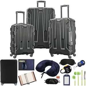 Samsonite Centric 3pc Hardside 20/24/28 Luggage Set with Accessory Bundle