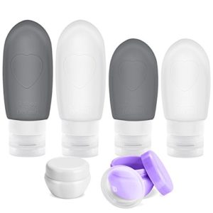 Oursunshine Travel Bottles,Leakproof Silicone Refillable Travel Containers