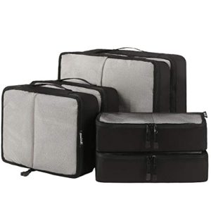 Bagail 6 Set Packing Cubes,3 Various Sizes Travel Luggage Packing Organizers