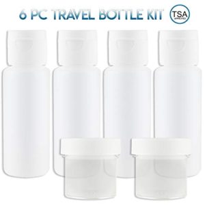 Lingito Travel Bottles Set (4 Pcs) With Cosmetic Containers