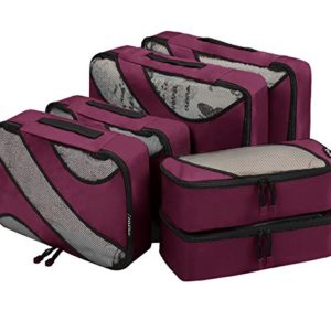 Bagail 6 Set Packing Cubes,3 Various Sizes Travel Luggage Packing Organizers