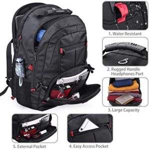 Laptop Backpack 17 Inch Waterproof Extra Large TSA Travel Backpack Anti Theft