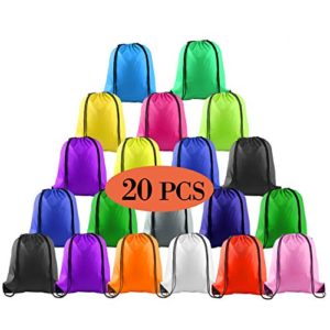 KUUQA 20 Pcs Drawstring Backpack Sport Bags String Bag Sack Cinch Tote Gym