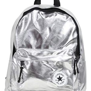 Converse Kid's Small Metallic Silver Backpack: Shine Bright, Carry Right! ✨