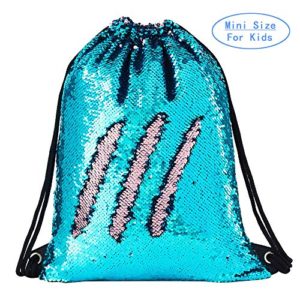 Mini Mermaid Sequin Drawstring Bags Reversible Flip Sequin Dance Bag Glitter