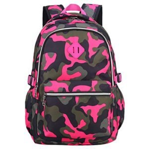 XLERHAZO School Backpack Camouflage Backpack Water Repellent Casual Daypack
