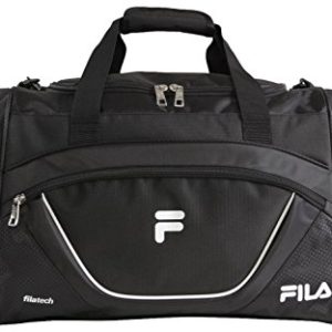 Fila Acer Large Sport Duffel Bag, Black/White