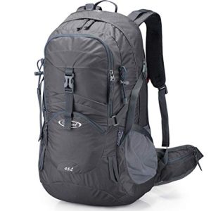 G4Free Gray Travel Backpack Daypack for Men Hiking Bag with Rain Cover