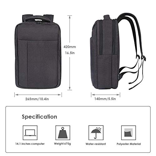 REYLEO Travel Laptop Backpack Business Slim Laptops Backpack Water ...