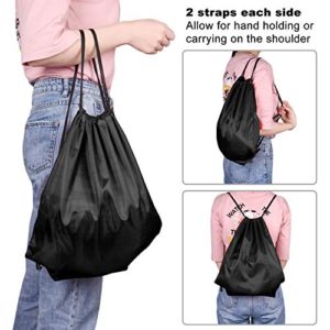 KUUQA 2 Pcs Drawstring Backpack Bags Sports Cinch Sack String Backpack Storage