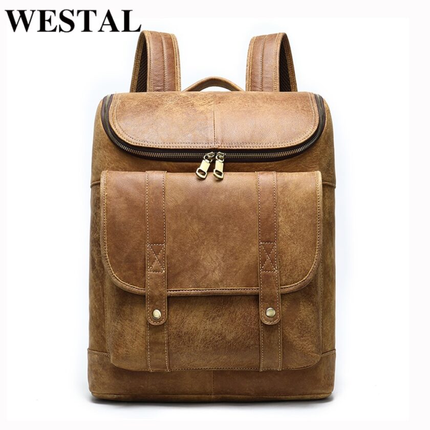 WESTAL men's 14" laptop backapck vintage luxury brand