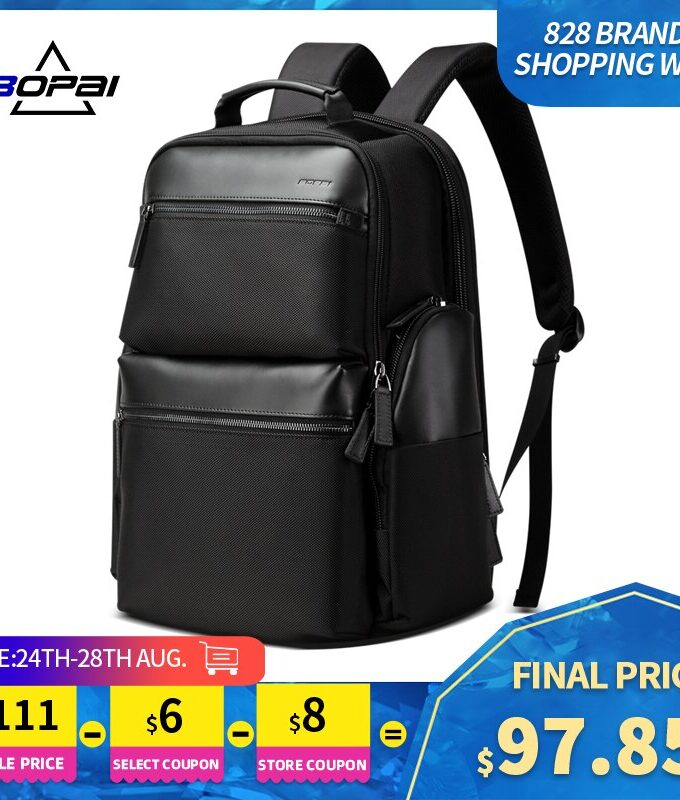 Waterproof USB Bagpack Black Laptop Backpack