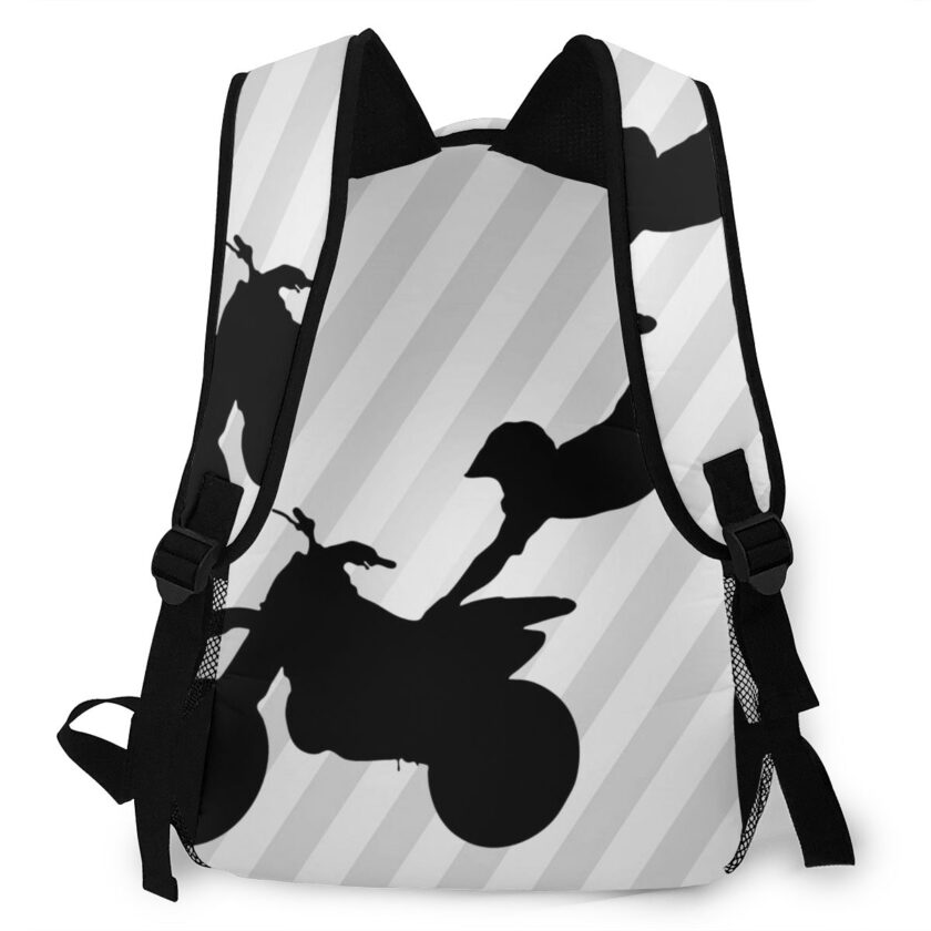 Motocross Silhouette Dirt Bike Casual Daypack