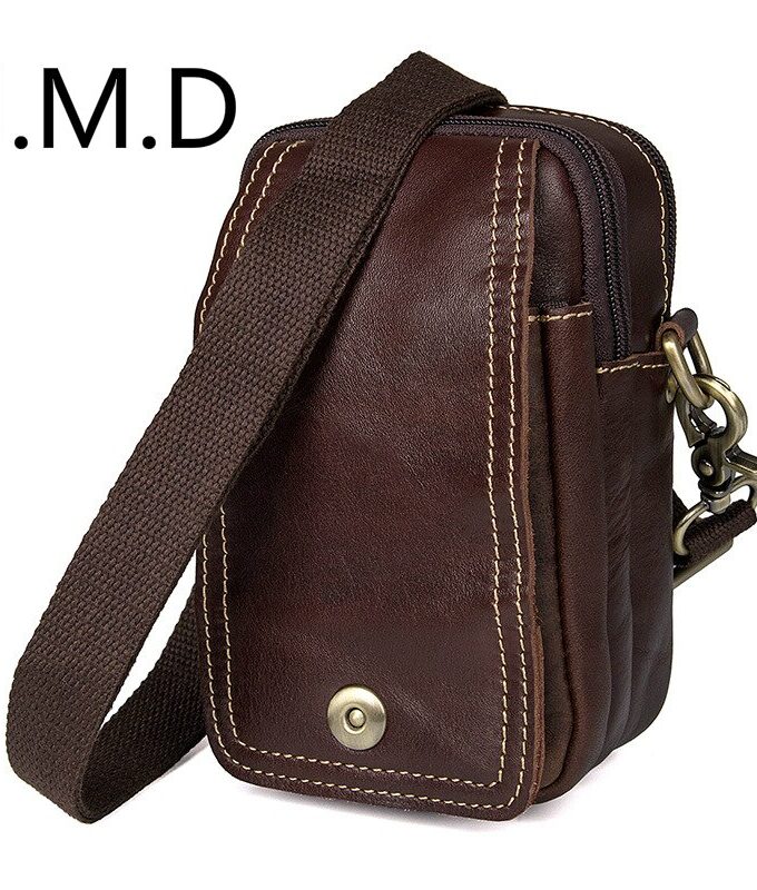 J.M.D Genuine Leather Waist Bag - The Stylish and Functional Men's Essential! 👝