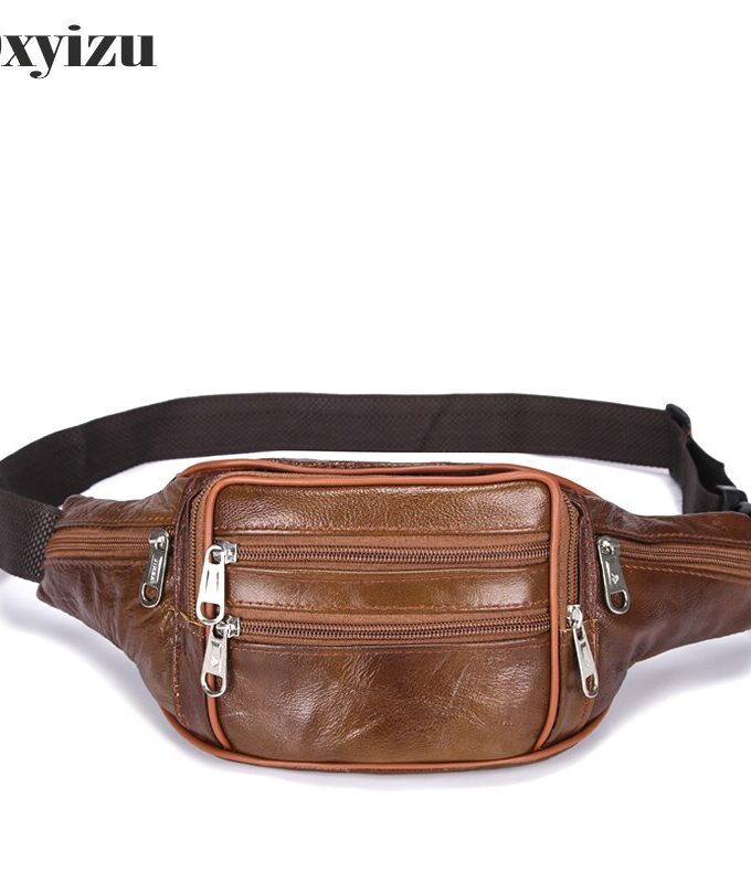 Leather Funny Chest Pack Men Waist Bag