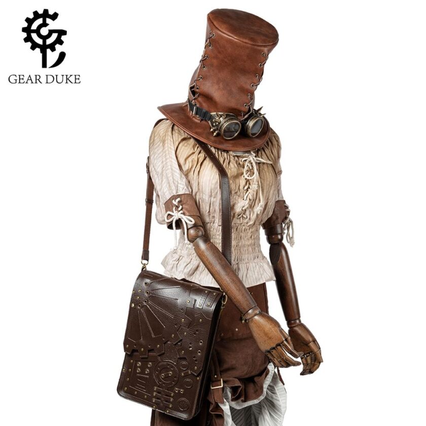 Vintage Shoulder Bag Women Backpack Steampunk Backpack Vintage Shoulder Bag Women Backpack Steampunk Backpacks for School Teenagers Girls Rivet Casual Daypack Men's Travel Rucksack