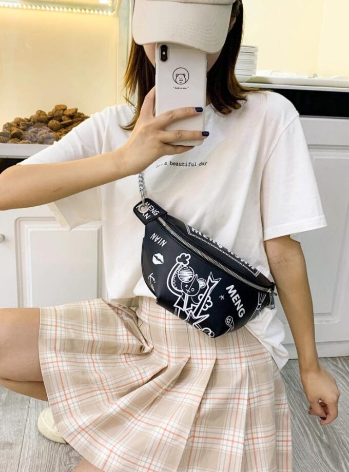 Graffiti Canvas Bags For Women Fashion Chest bag