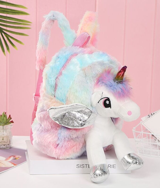 Designer funny unicorn school bags girls toddlers colorful