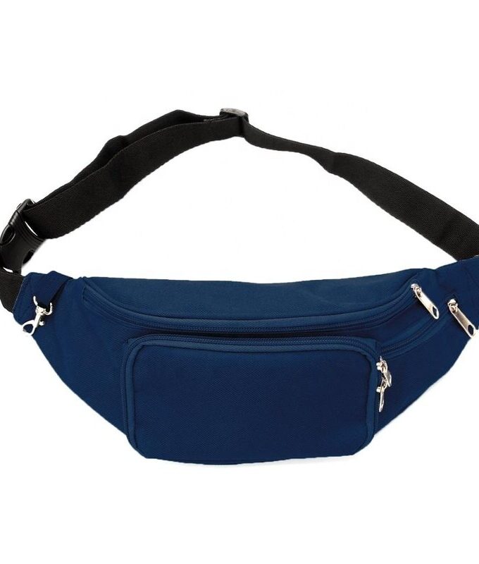 Waist bag Polyester Fashion big black blank