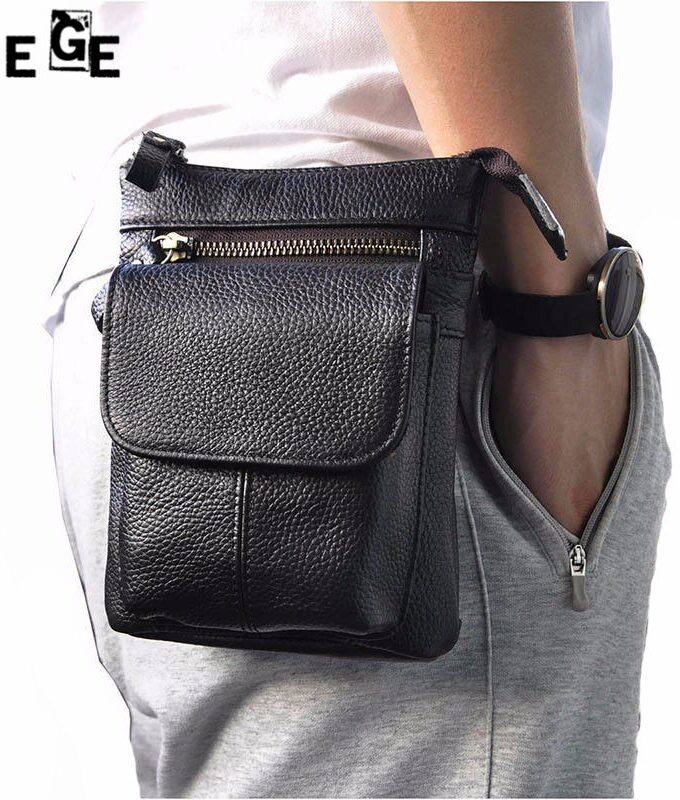 Genuine Leather Travel bags Funny Leg pack