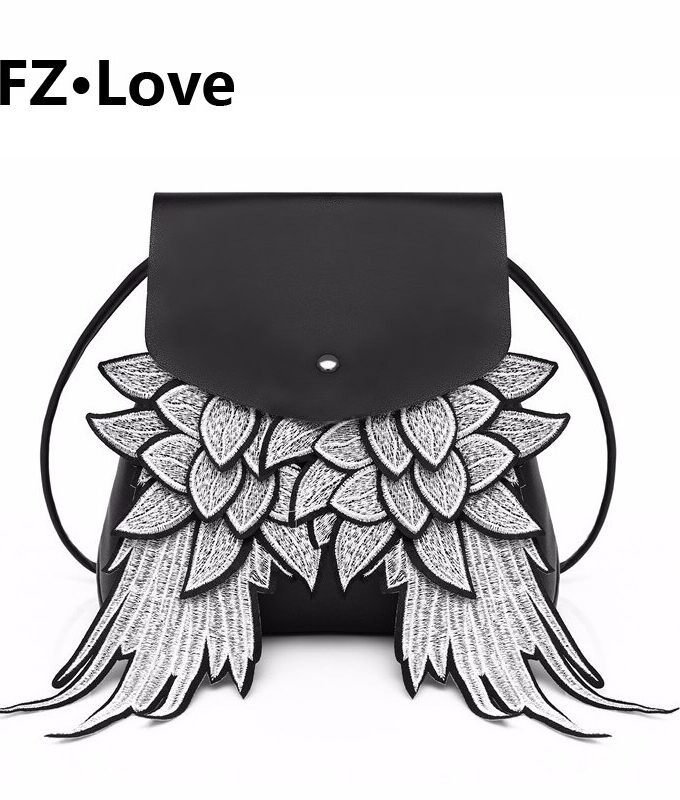 Women's Cute Wings Sequins Backpack Small Travel