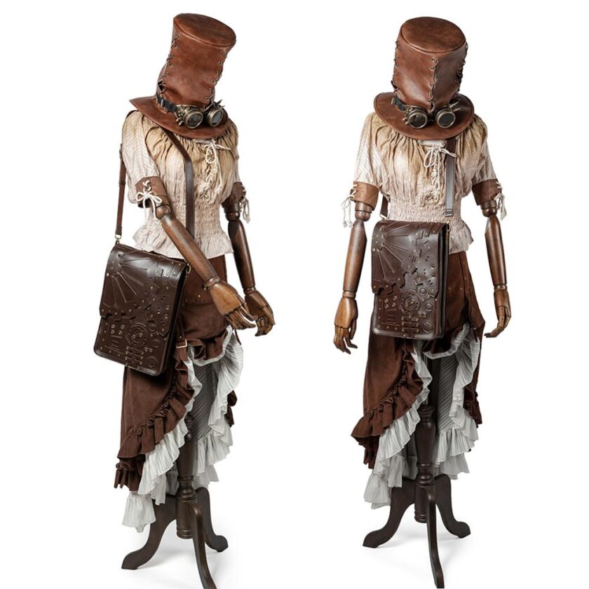 Vintage Shoulder Bag Women Backpack Steampunk Backpack - Image 3