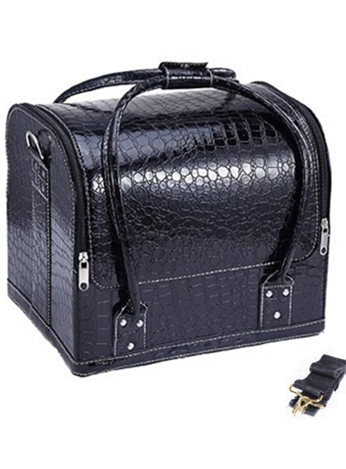 Makeup Bags Cosmetic Cases Fashion PU Leather Luxury Alligator