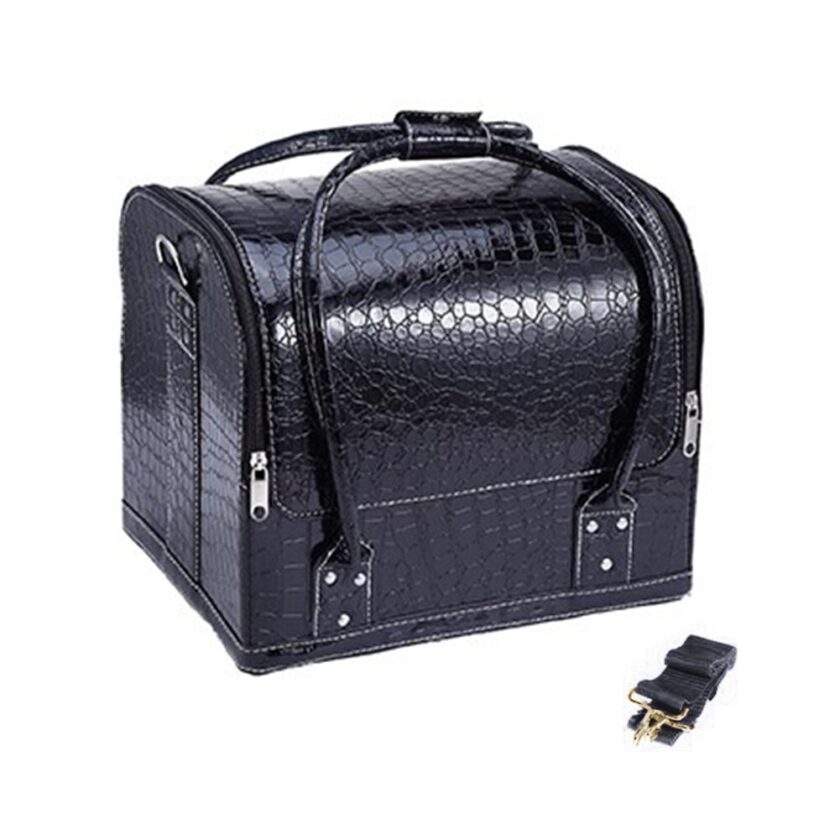 Makeup Bags Cosmetic Cases Fashion PU Leather Luxury Alligator