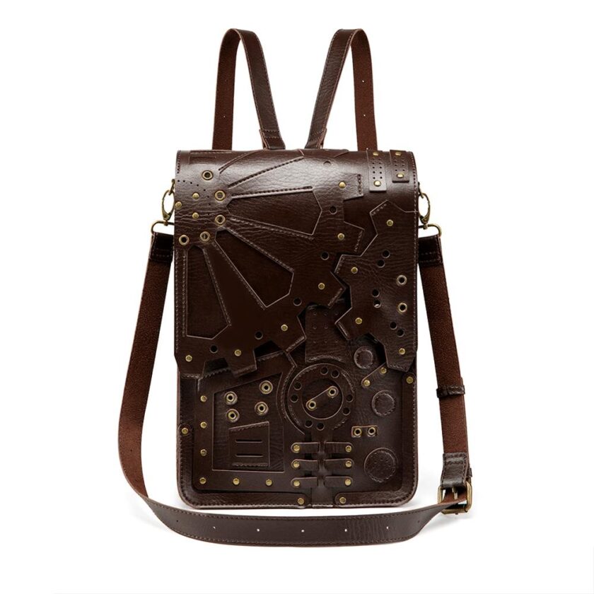 Vintage Shoulder Bag Women Backpack Steampunk Backpack - Image 5