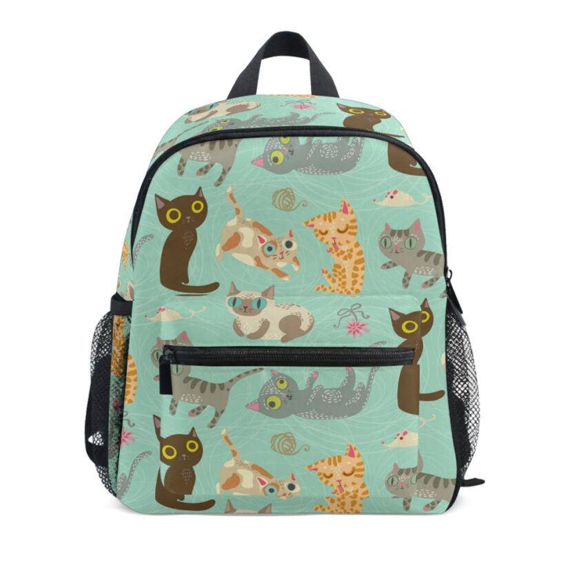 New Kids cartoon Funny Crazy Cat Kitty backpack