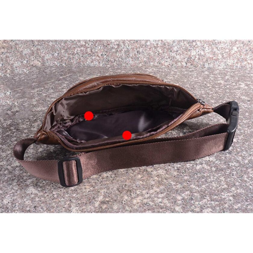 Genuine Leather Waist Bag men Waist Pack - Image 5
