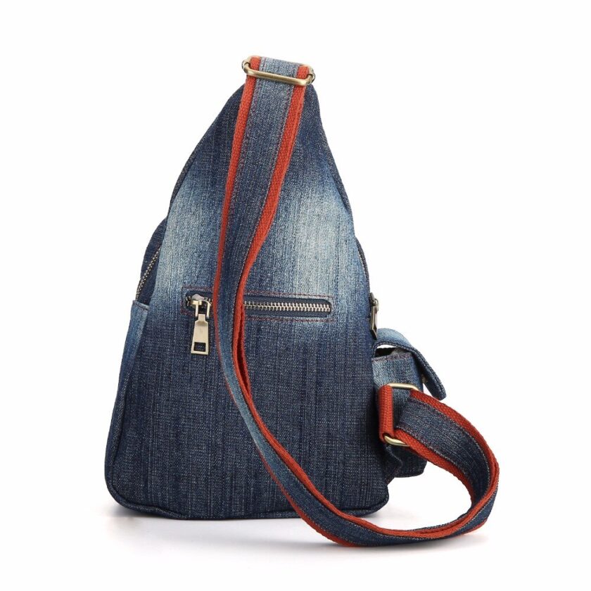 Vintage Floral Lace Sling Bags for Women Denim Chest - Image 5