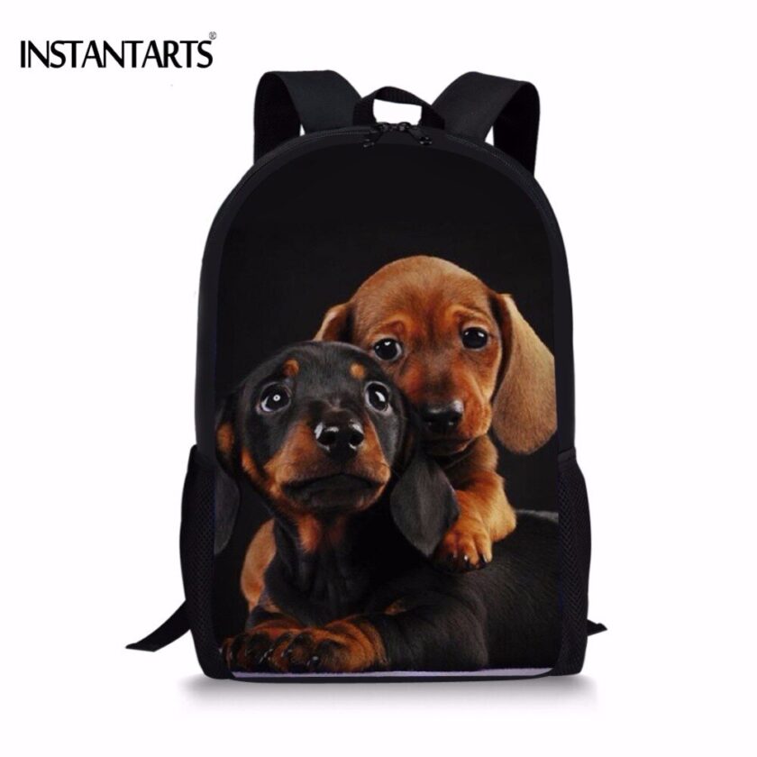 Instantarts Dachshund Print Kids Backpack: Fun, Functional, and Fashionable The backpack is designed with comfort in mind. Its adjustable straps ensure a comfortable fit, and the zipper closure provides easy access to the contents. It's a practical and user-friendly choice for children. Customizable Style: If your child loves dogs or has a particular style preference, this backpack can be customized to match their taste. It's a unique and personalized accessory that reflects their individuality. Ideal for Back to School: Whether it's the start of a new school year or a mid-year refresh, this backpack is a great choice for kids heading back to school. It allows them to carry their essentials in style and comfort.