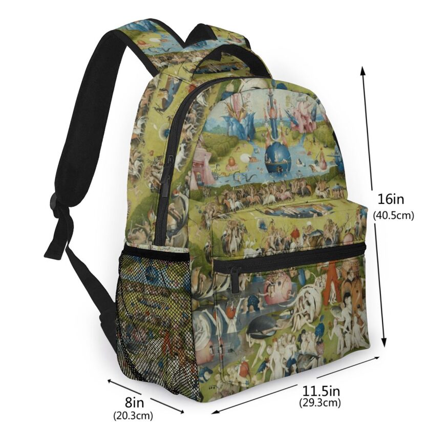 The Garden Of Earthly Delights Casual Daypack The Garden Of Earthly Delights Casual Daypack Travel School Bag with Pockets for College Student Boys Girls