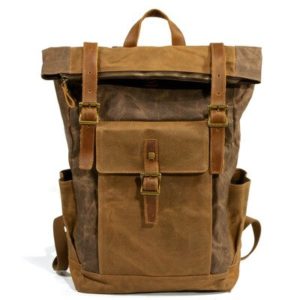 M7 Bagpack Vintage Canvas Leather Laptop Backpack