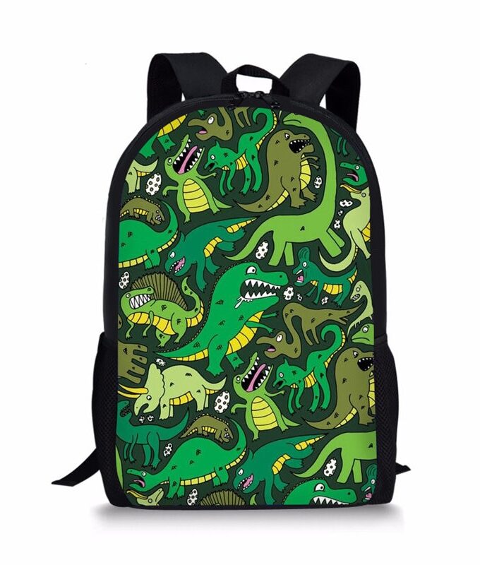 Kids Bag Children Backpack Tyrannosaurus Print