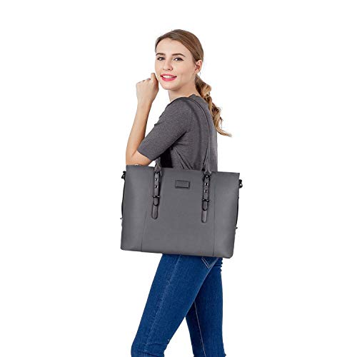 MOSISO PU Leather Laptop Tote Bag for Women SALE ️ LightBagTravel.com