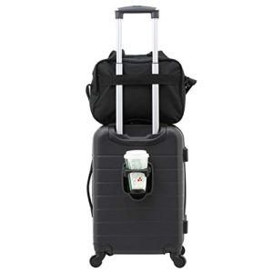Black 2 Piece Smart Spinner Carry-On Luggage Set