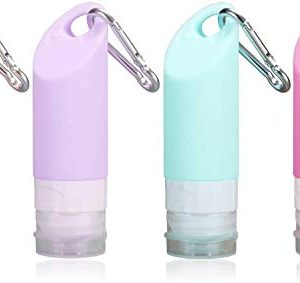 AMMAX 4 Pack Portable Silicone Travel Bottles Set