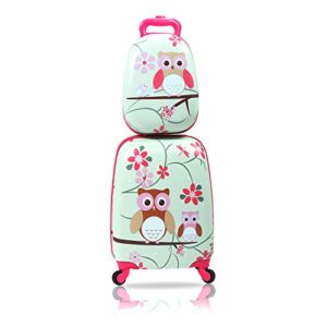 Sandinrayli 2 Pcs Kid Luggage Set, 12” Backpack & 16” Kid