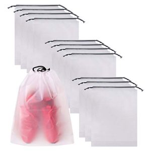 Set of 12 Portable Translucent Shoe Bags for Travel