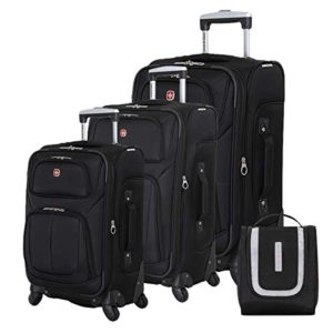 Spinner Luggage Set with Dopp Kit Bundle