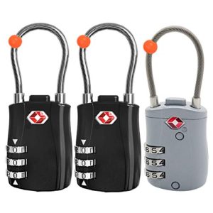 RST-075 (3 Pack) TSA Approved 3 Digit Combination Lock