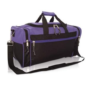 Gym Bag Travel Duffel with Adjustable Strap in Purple