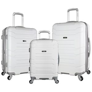 Olympia Denmark 3 Piece Luggage Set, White